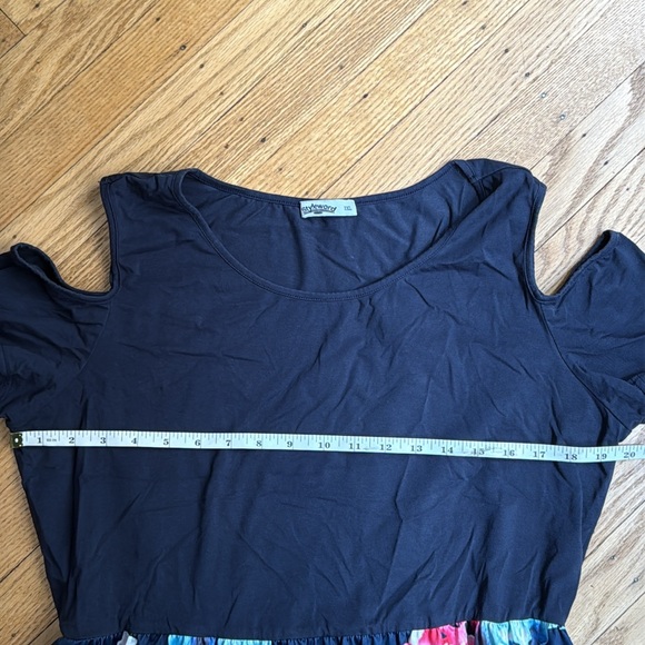 Styleword Navy Floral Cold Shoulder Maxi Dress XXL - Picture 6 of 7